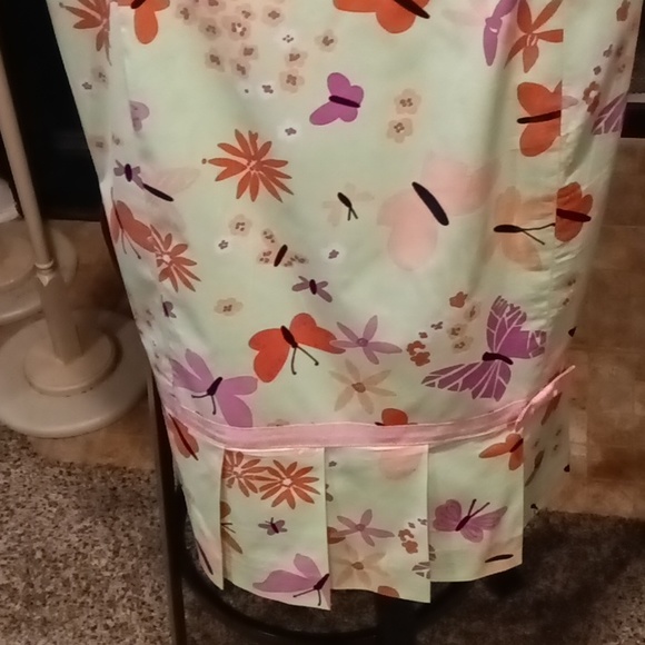 FINAL PRICE Lilly Pulitzer t-strap floral/butterfly print dress w pleated hem - Picture 7 of 16